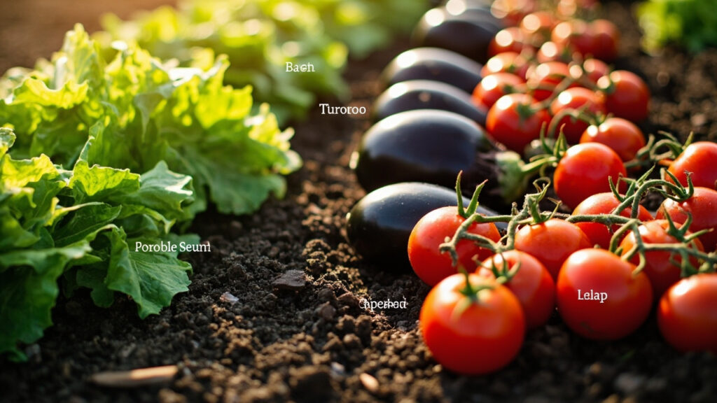 Les légumes à ne pas planter ensemble au potager avec texte