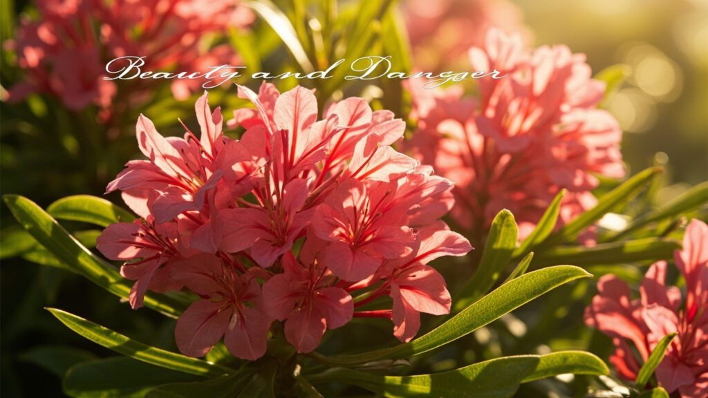 Le laurier-rose (nerium oleander) : beauté et danger avec texte